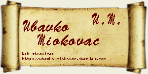 Ubavko Miokovac vizit kartica